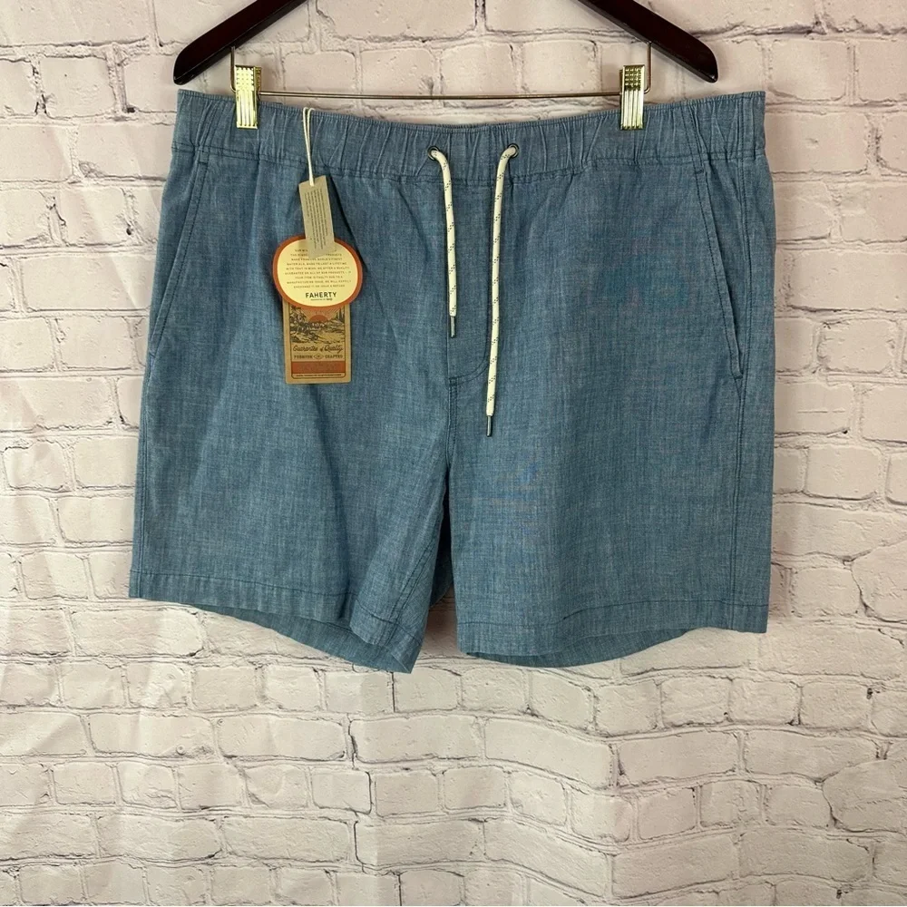 NWT faherty essential chambray short 6.5